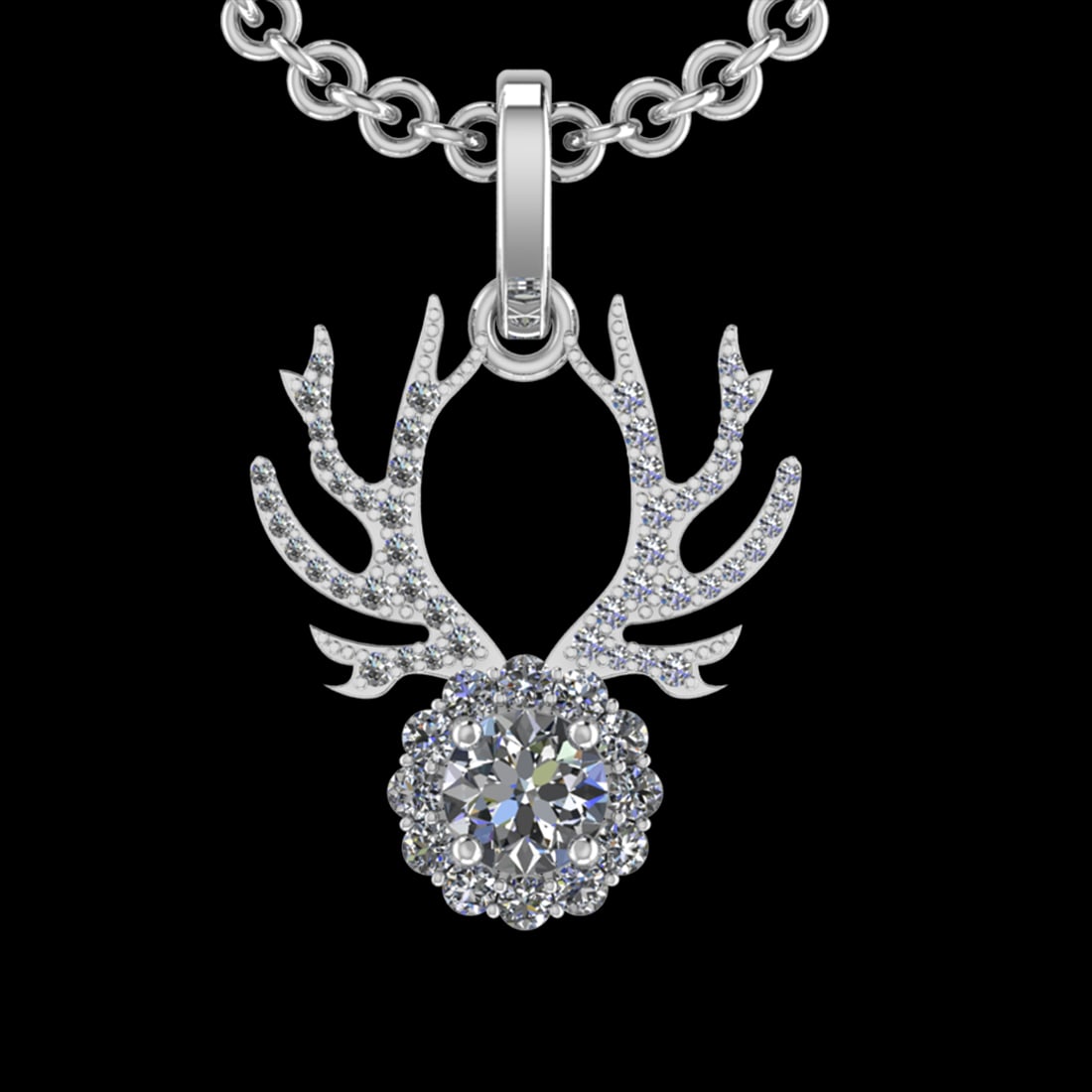 2.62 Ctw VS/SI1 Diamond 10k white Gold Christmas Theme Pandant (ALL DIAMOND: Center Daimond Weight :-1.30 Ctw ( Round Cut) Color : G-H Clarity : VS/SI1 Side Diamond Weight Of Ctw 1.32 Ctw Color : G-H Clarity : VS/SI1 Daimond Setting : Prong Metal Weight : Approx 5.61 gram 10k 