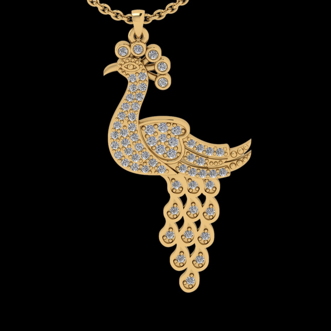 0.60 Ctw VS/SI1 Diamond 14 K Yellow Gold Necklace(ALL DIAMOND ARE LAB GROWN: Total Diamond Weight : 0.60 Ctw (Round cut) Center Diamond Color :- G-H Center Clarity : VS/SI1 Stone Setting : Prong Metal Weight : Approx 14.10 Gram 14 K Yellow Gold Necklace(ALL DIAMOND ARE LAB GRO