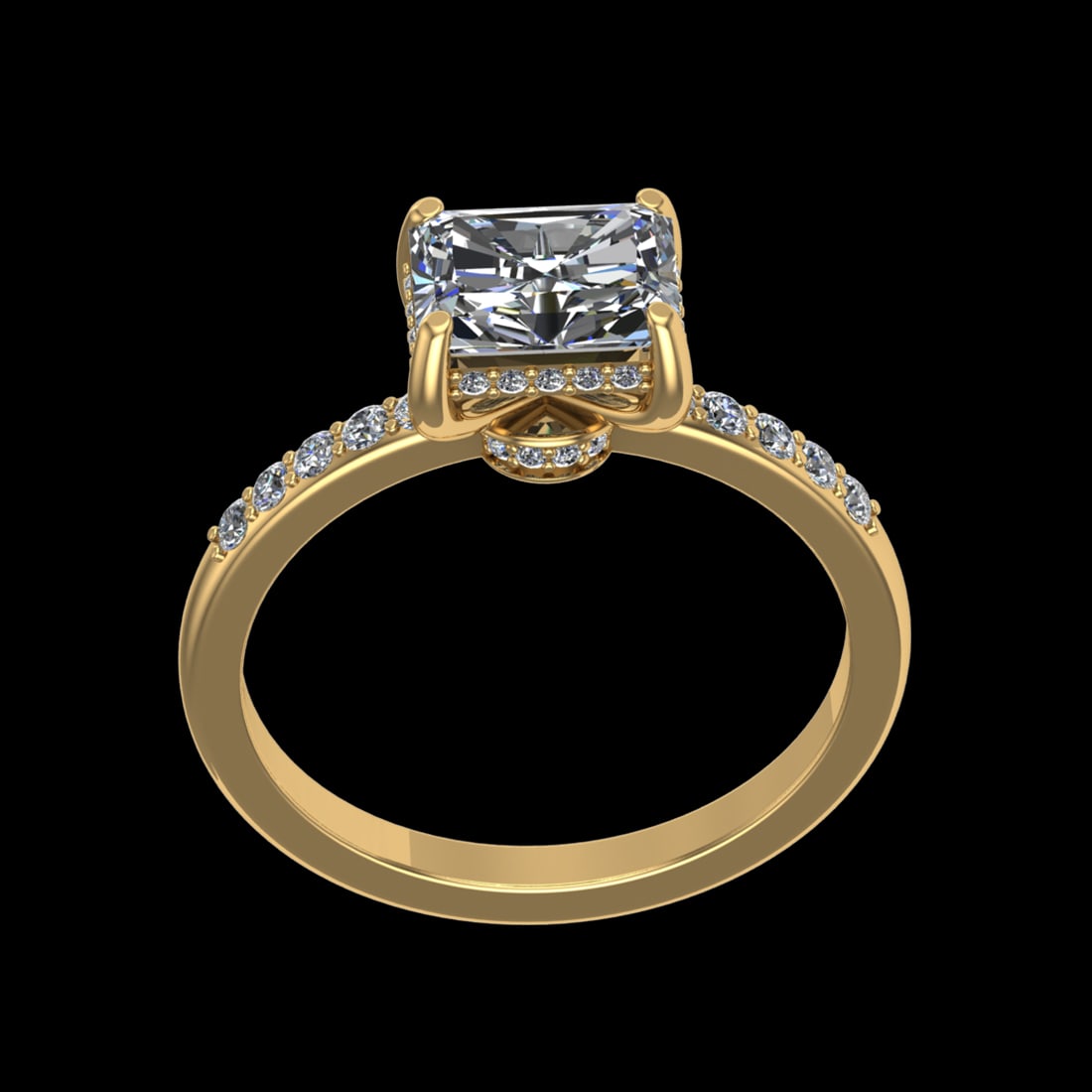 1.53 Ctw VS/SI1 Diamond 10K Yellow Gold Engagement Ring: Center Diamond Weight :-1.20 Ctw ( Emerald Cut) Color :- J-K Clarity : VS/SI1 Center Stone Setting : Prong Side Diamond Weight Of Ctw 0.33 Ctw Color : J-K Clarity : VS/SI1 Stone Setting : Prong Metal 