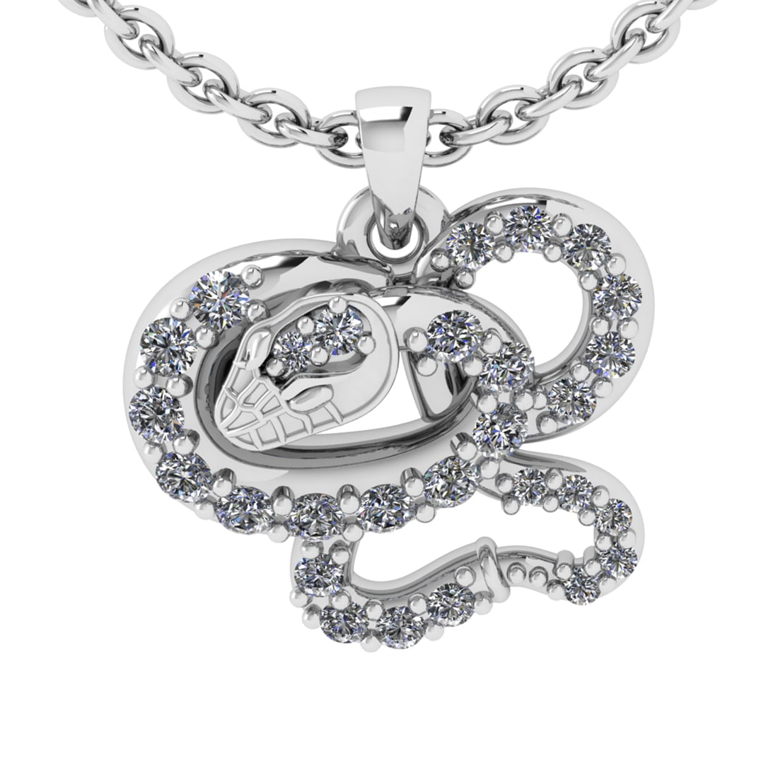 0.15 Ctw SI2/SI1 Diamond 14k white Gold Pendant (ALL DIAMOND ARE LAB GROWN) (1 of 1)