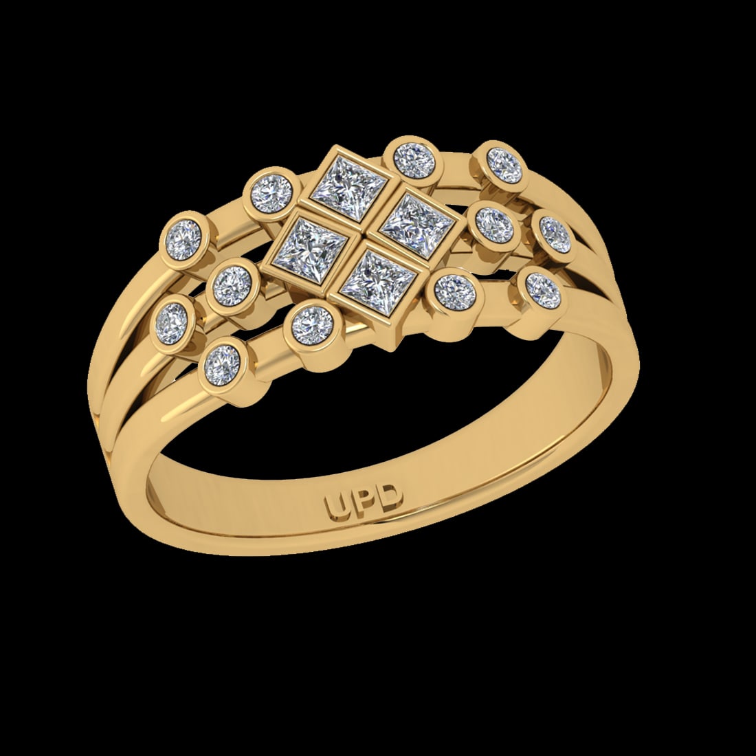 0.42 Ctw VS/SI1 Diamond Prong Set 18k Yellow Gold Engagement Ring (ALL DIAM: Total Daimond Weight :-0.42 Ctw Color : G-H Clarity : VS/SI1 Setting : Prong Metal Weight : Approx 5.45 gram 18k Yellow Gold Engagement Ring Current Ring Size 7 (ALL DIAMOND ARE LAB GROWN) #3SS65647v1