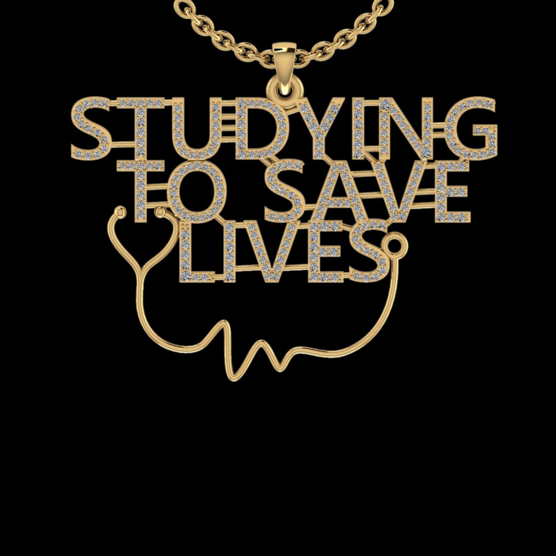 1.45 Ctw VS/SI1 Diamond 10K Yellow Gold Veterinary Doctor theme Pendant (AL: Total Diamond Weight :-1.45 Ctw (Round cut) Color :- J-K Clarity : VS/SI1 Setting : Prong Metal Weight : Approx 7.90 gram 10K Yellow Gold Veterinary Doctor theme Pendant (ALL DIAMOND ARE LAB GROWN ) #