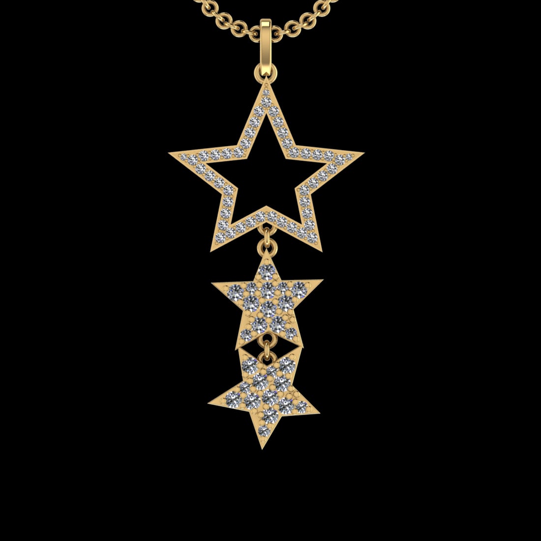 2.28 Ctw VS/SI1 Diamond 10k Yellow Gold Christmas Theme Pandant (ALL DIAMON (1 of 1)