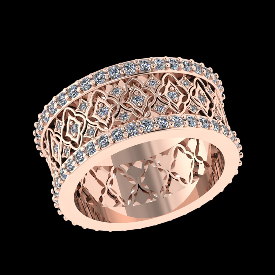 1.41 Ctw VS/SI1 Diamond 10K Rose Gold Eternity Ring (ALL DIAMOND ARE LAB GR: Total Daimond Weight :-1.41 Ctw Color : G-H Clarity : VS/SI1 Setting : Prong Metal Weight : Approx 7.21 gram 10K Rose Gold Eternity Ring Current Ring Size 6 (ALL DIAMOND ARE LAB GROWN ) #3SS23181v15