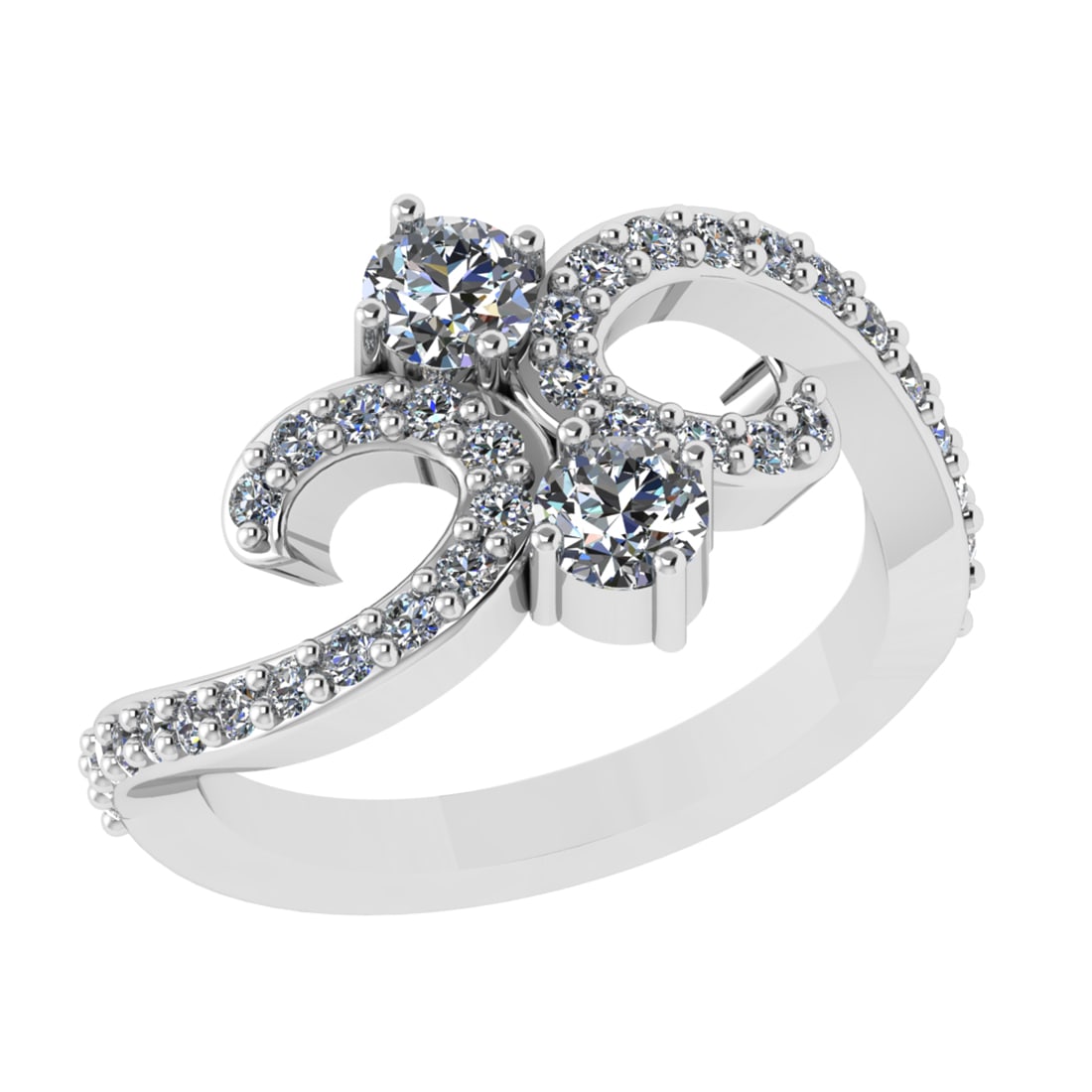 0.98 Ctw VS/SI1 Diamond 14K White Gold Engagement Ring (ALL DIAMOND ARE LAB: Center Diamond Weight :-0.50 Ctw ( Round Cut) Color :- J-K Clarity :VS/SI1 Center Stone Setting : Prong Side Diamond Weight Of Ctw 0.48 Ctw Color : J-K Clarity :VS/SI1 Stone Setting : Prong Metal