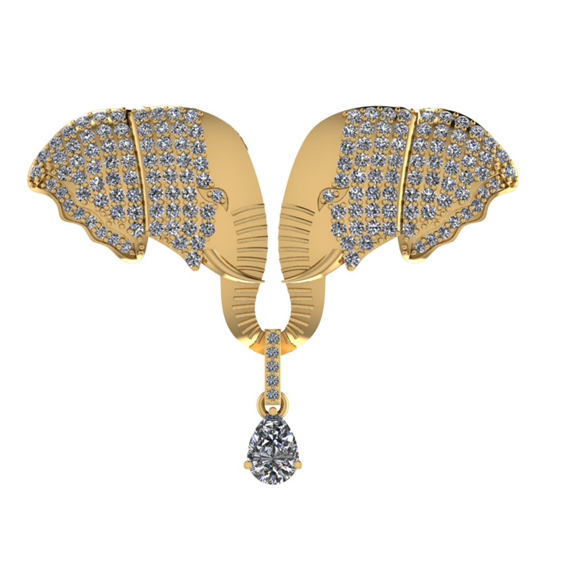 2.88 Ctw VS/SI1 Diamond 14k Yellow Gold Pendant (ALL DIAMOND ARE LAB GROWN: Center Daimond Weight :-0.75 Ctw ( Round Cut) Color : J-K Clarity : VS/SI1 Side Diamond Weight Of Ctw 2.13 Ctw Color : J-K Clarity : VS/SI1 Daimond Setting : Prong Metal Weight : Approx 10.22 gram