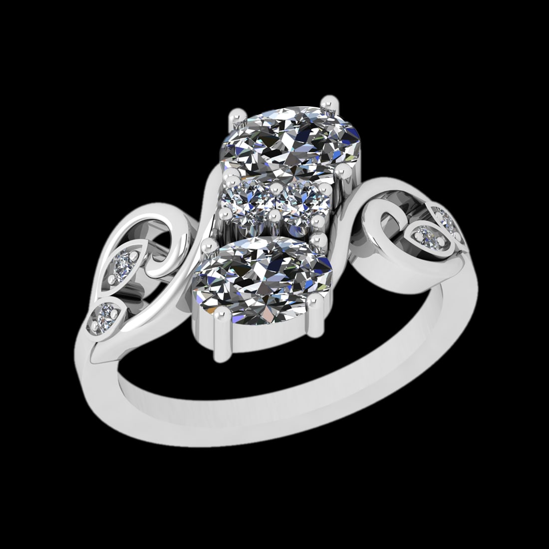 1.70 Ctw VS/SI1 Diamond Prong Set 10k white Gold Engagement Ring: Center Daimond Weight :-1.50 Ctw ( Oval Cut) Color : J-K Clarity : VS/SI1 Side Diamond Weight Of Ctw 0.20 Ctw Color : J-K Clarity : VS/SI1 Daimond Setting : Prong Metal Weight : Approx 4.33 gram 10k
