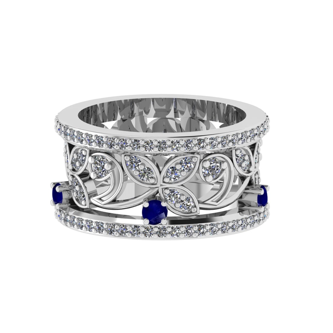 1.79 Ctw VS/SI1 Blue Sapphire and Diamond 14k white Gold Engagement Ring (A: Center Stone Weight :-0.34 Ctw ( Round Cut) Center Stone Color :-Blue Sapphire Center Stone Setting : Prong Side Diamond Weight Of Ctw :- 1.44 Ctw Color : G-H Clarity : VS/SI1 Daimond Setting : Prong 
