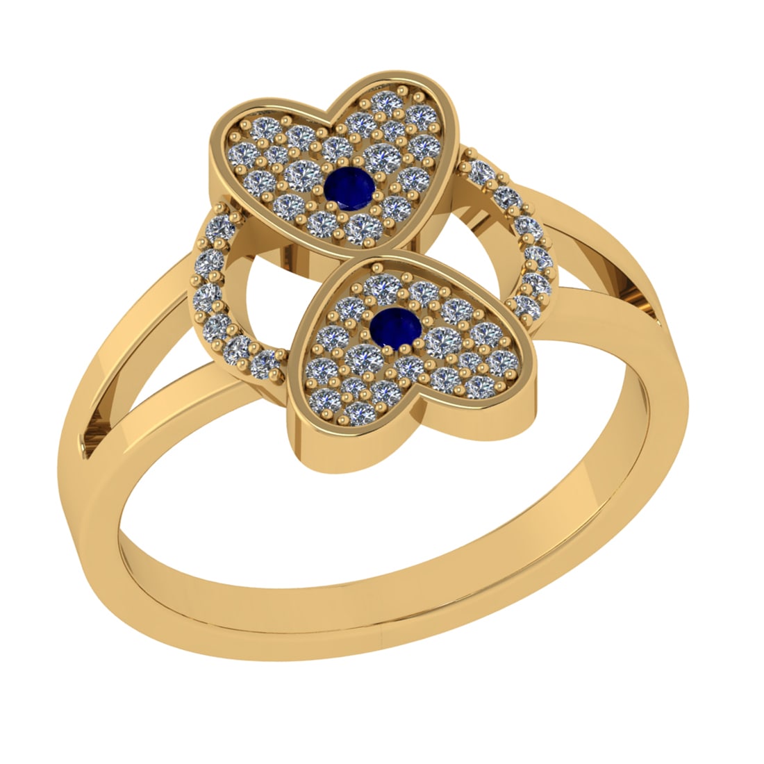 0.27 Ctw VS/SI1 Blue Sapphire and Diamond 14k Yellow Gold Engagement Ring (: Center Stone Weight :-0.03 Ctw ( Round Cut) Center Stone Color :-Blue Sapphire Center Stone Setting : Prong Side Diamond Weight Of Ctw :- 0.24 Ctw Color : J-K Clarity : VS/SI1 Daimond Setting : Prong 