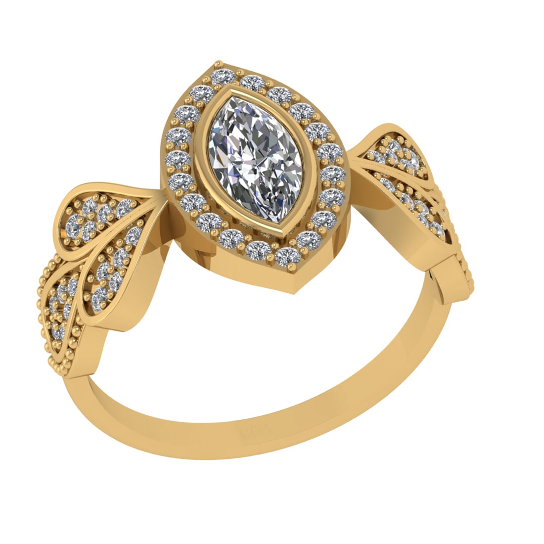 0.83 Ctw VS/SI1 Diamond 14K Yellow Gold Engagement Ring (1 of 2)