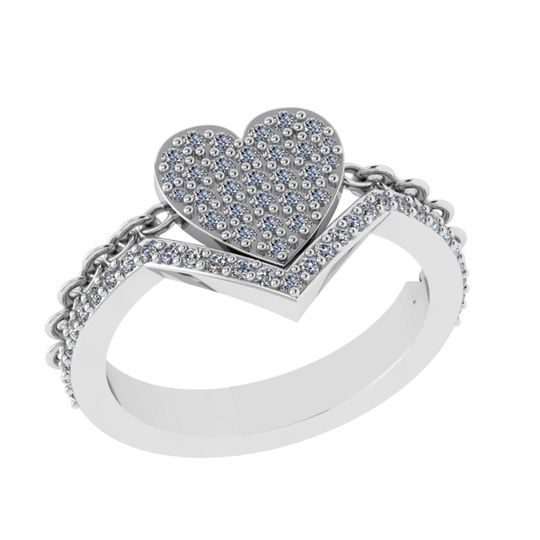 0.63 Ctw VS/SI1 Diamond 14k white Gold Engagement Ring (ALL DIAMOND ARE LAB: Total Daimond Weight :-0.63 Ctw Color : G-H Clarity : VS/SI1 Setting : Prong Metal Weight : Approx 4.46 gram 14k White Gold Engagement Ring Curreny Ring Size 6 (ALL DIAMOND ARE LAB GROWN )