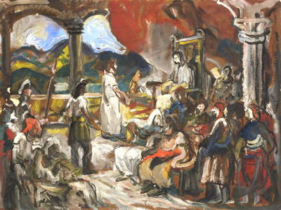 Jakoby Julius (1903 - 1985) Christ in front of Pilate