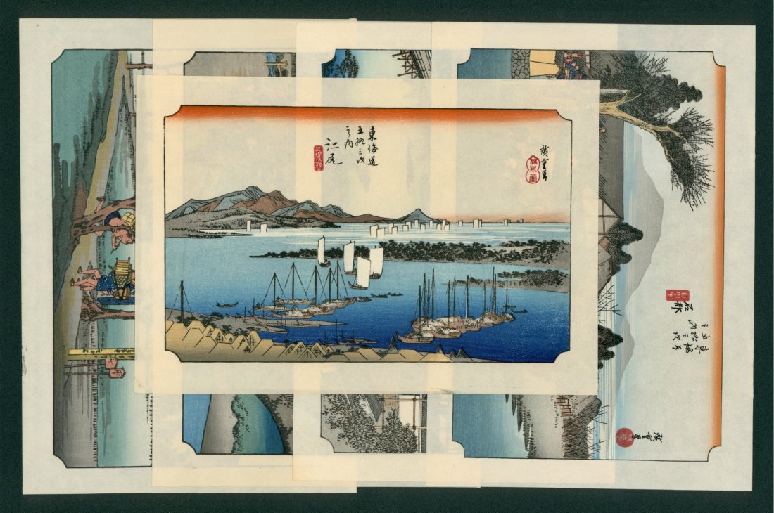 Ando Hiroshige: 5 Japanese Woodblock Prints (1 of 11)