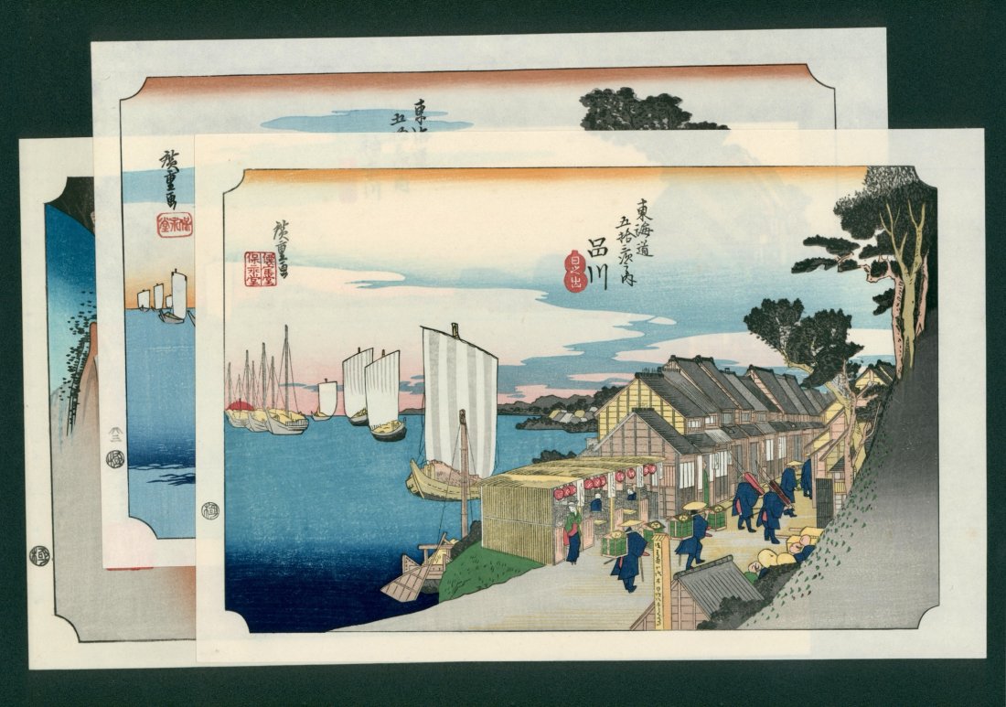 Ando Hiroshige: 3 Japanese Woodblock Prints (1 of 8)