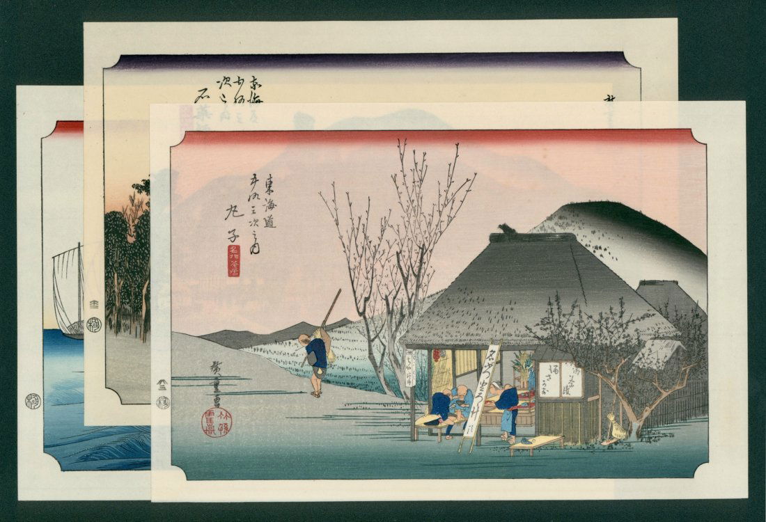 Ando Hiroshige: Three Japanese Woodblock Prints (1 of 8)