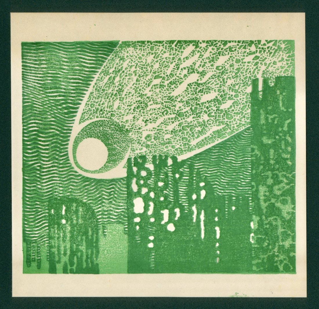 Toshi Yoshida: Monochrome Overprinting With Two Blocks (1 of 2)