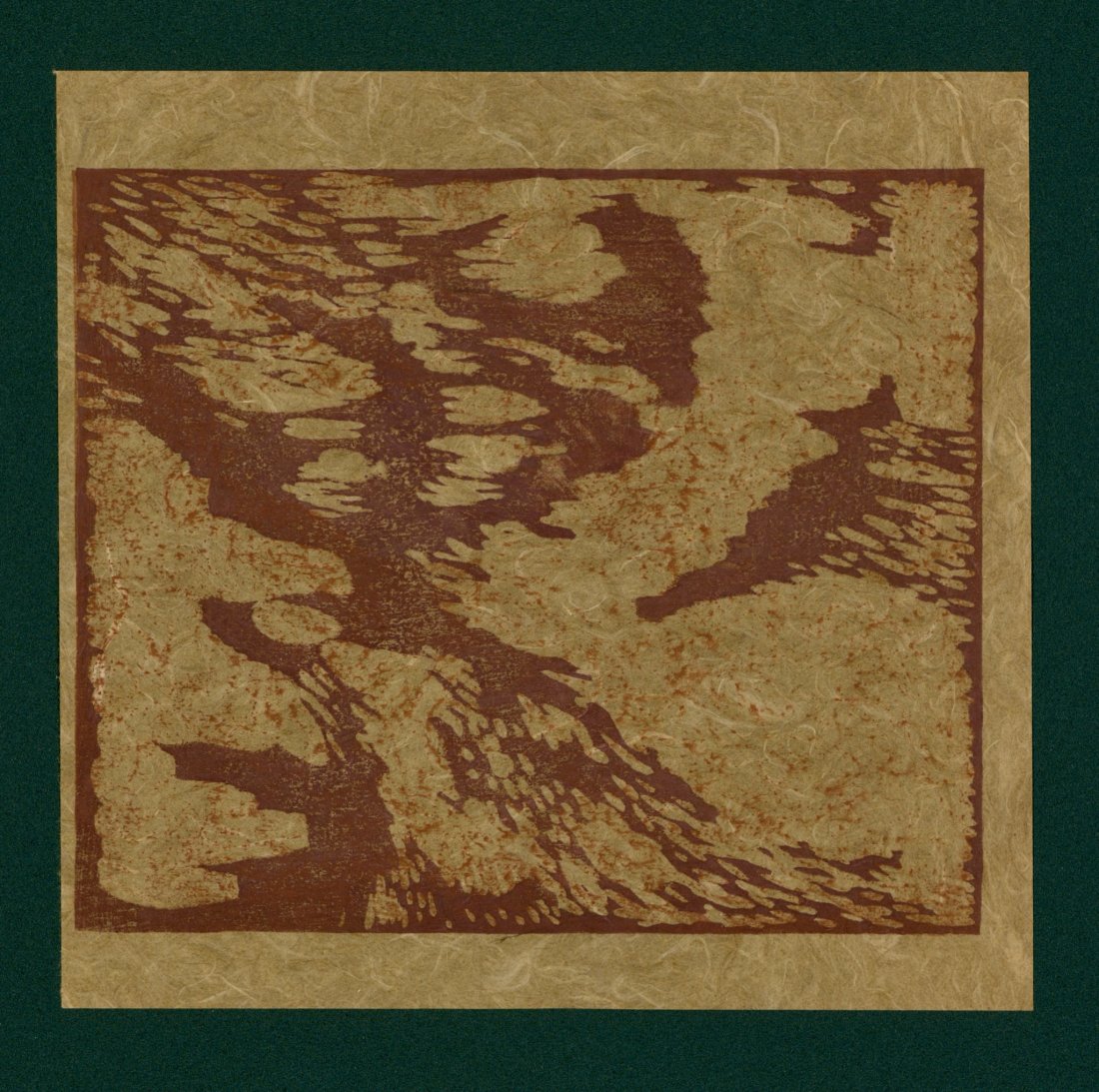 Toshi Yoshida: Dyed Woodblock Print On Rough Paper (1 of 2)