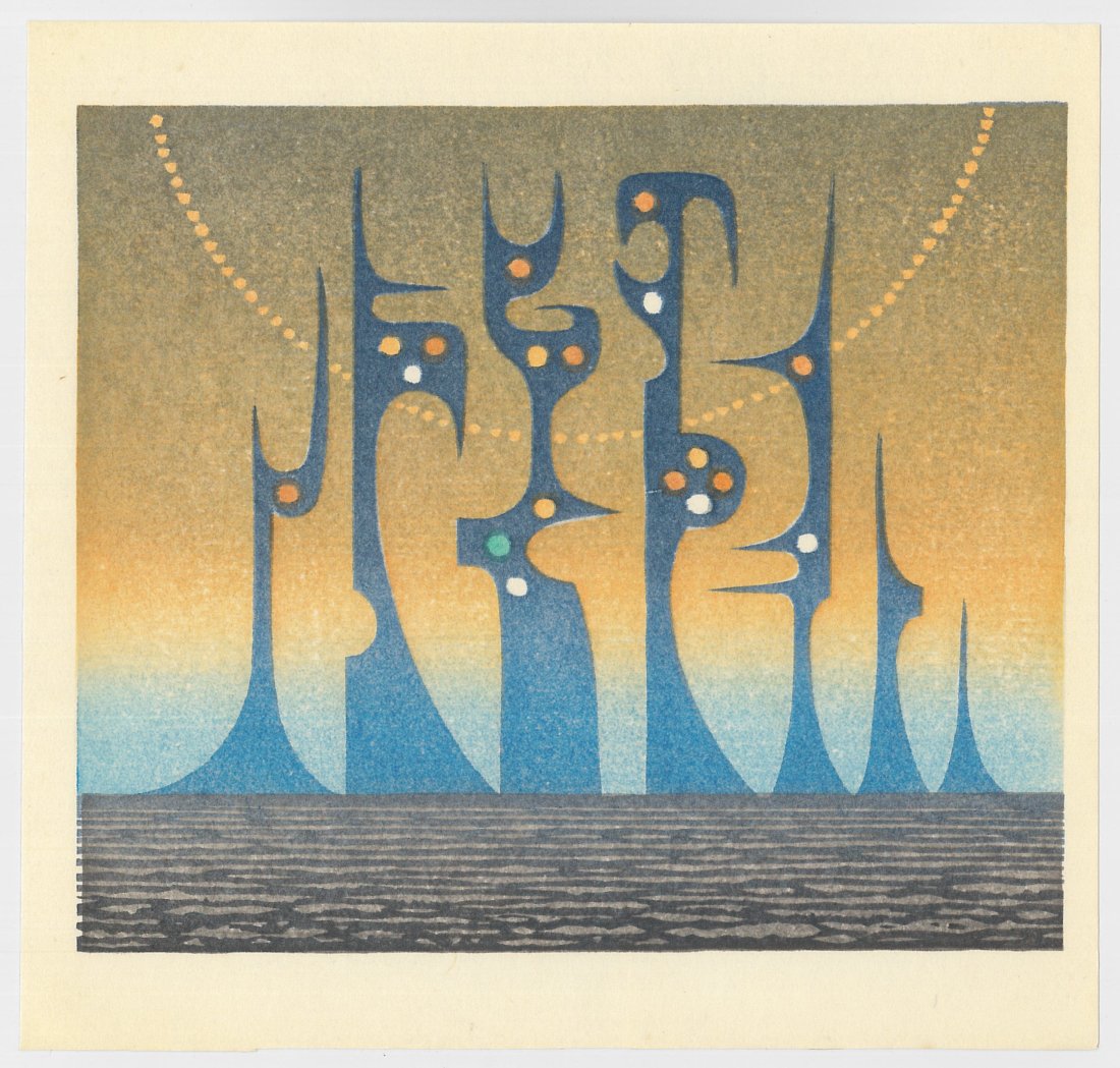 Toshi Yoshida: Plate 20 Varieties of the Japanese Print: Artist: Toshi Yoshida Title: Varieties of the Japanese Print Size: (8x8in) Plate 20 Date: 1967