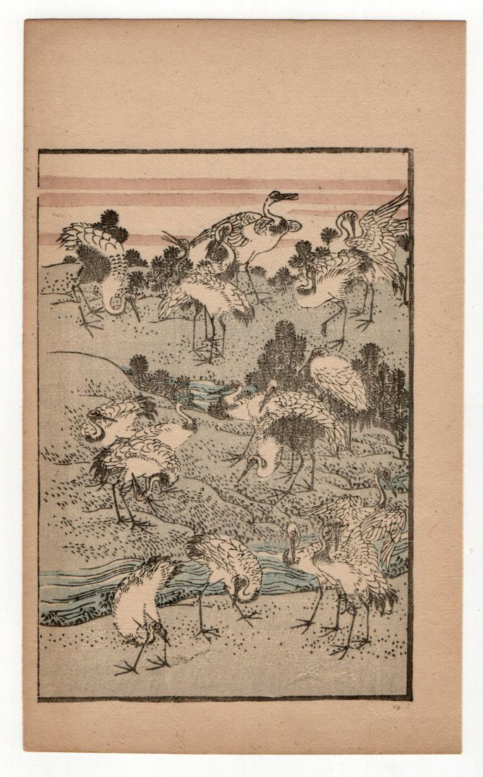 Katsushika Hokusai : Antique Japanese Woodblock Print (1 of 2)