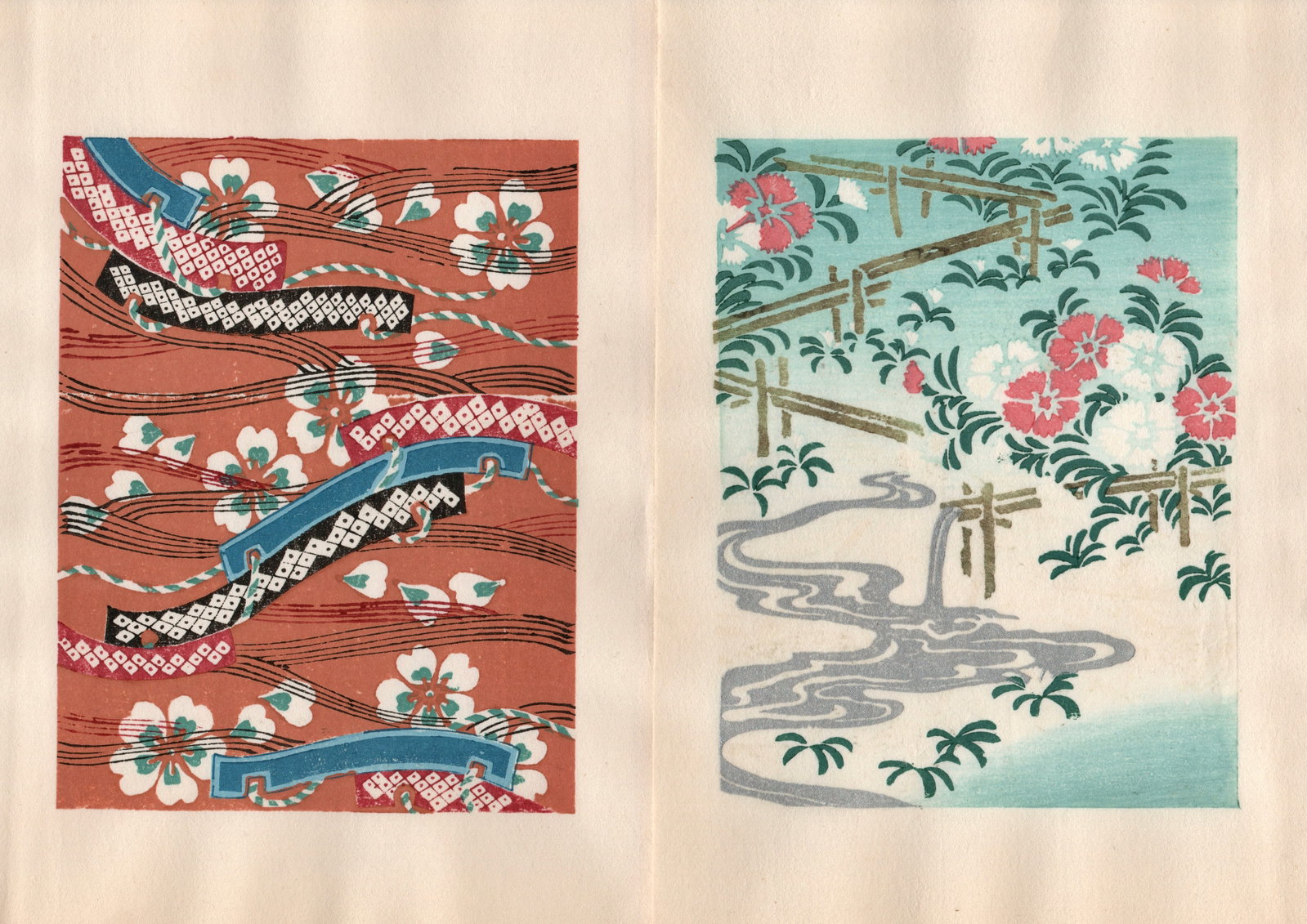 Shin-Bijutsukai Japanese Design Woodblock Print: "Shin-Bijutsukai "The New Monthly Magazine of Various Designs by Famous Artists" Publisher: Unsodo. Medium: Woodblock. Size: (Each Sheet 8.1/2x6in). Date: 1950-1970. Special Notes: Shin-Bijutsukai is 