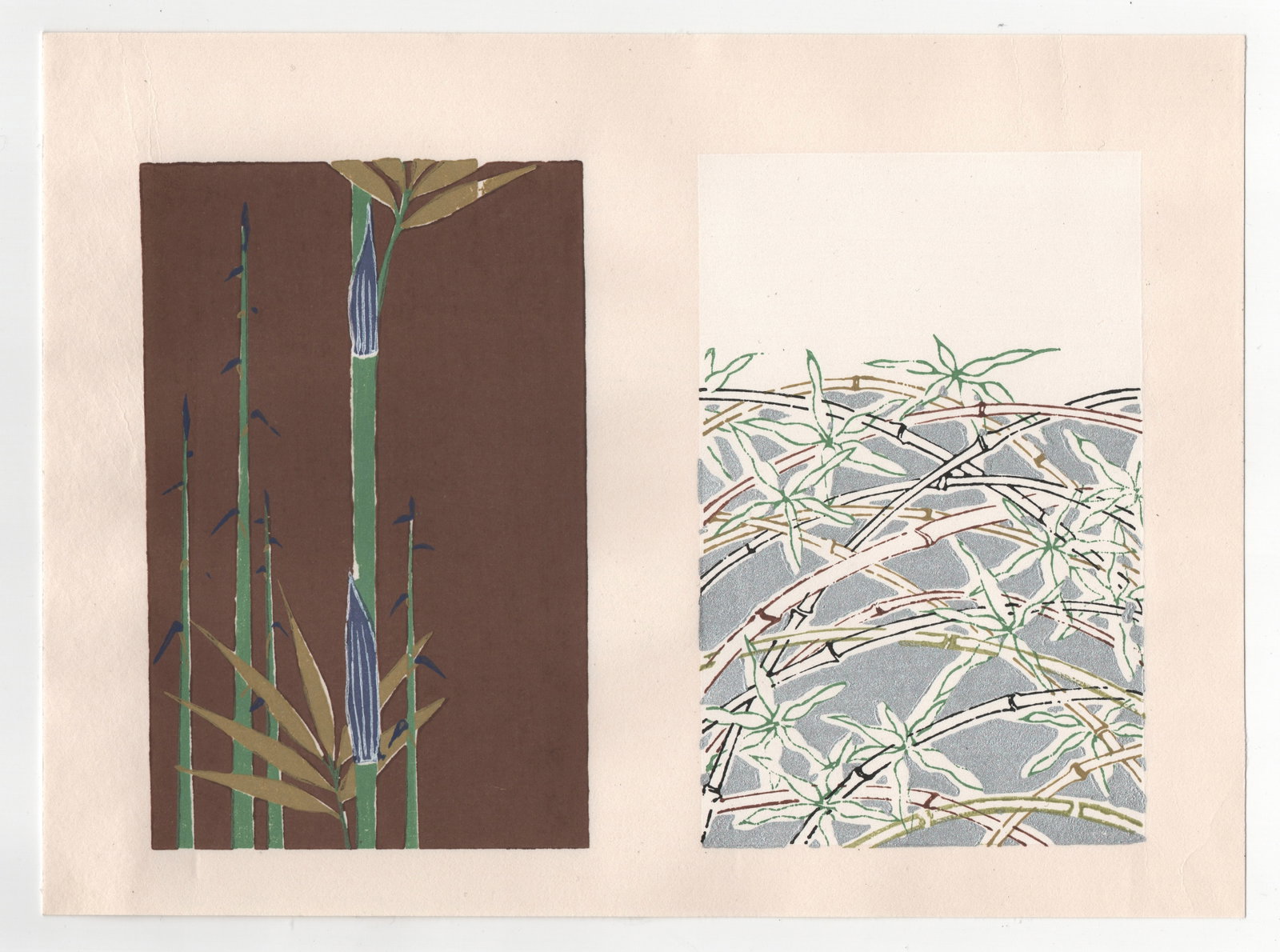 Furuya Korin : Woodblock Print Designs: After. Furuya Korin. Title: "Untitled" Date: 1989 Style: Japanese Designs. Medium: Woodblock Reproduction. Publisher: Unsodo. Paper Type: Thick Paper. Size: (9x1/2x7in).