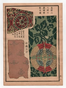 Japanese Selection of Ancient Patterns Textiles and Designs 1917 Woodblock