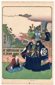 Tale of the Soga Brothers : Antique Japanese Woodblock Print by Ando Hiroshige