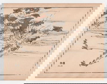 Kono Bairei : Hunting Pike fish