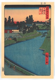 Ando Hiroshige : Benkei Moat from Soto-Sakurada to Kojimachi
