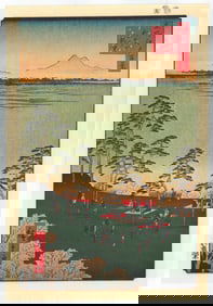 Ando Hiroshige : View to the North from Asuka Hill