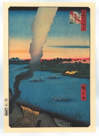 Ando Hiroshige : Tile Kilns and Hashiba Ferry