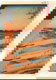 Ando Hiroshige : Nihonbashi Bridge and Edobashi Bridge