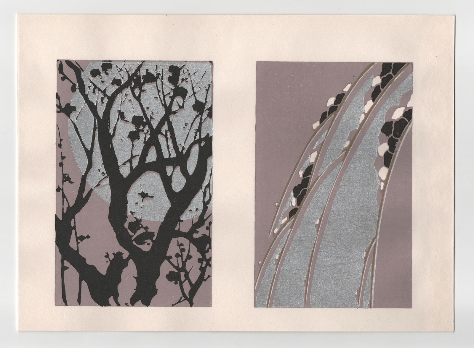 Furuya Korin : Woodblock Print Designs: After, Furuya Korin. Title: "Untitled" Date: 1989. Style: Japanese Designs. Medium: Woodblock. Publisher: Unsodo. Paper Type: Thick Paper. Size: (9x1/2x7in).