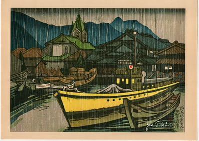 Sakitsu in Rain at Amakusa : Sekino Junichiro
