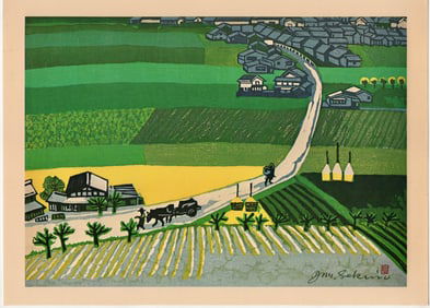 Sekino Junichiro : On the Outskirts of Hirakata in Osaka Offset Lithograph