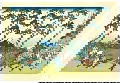 Katsushika Hokusai: Hodogaya on the Tokaido