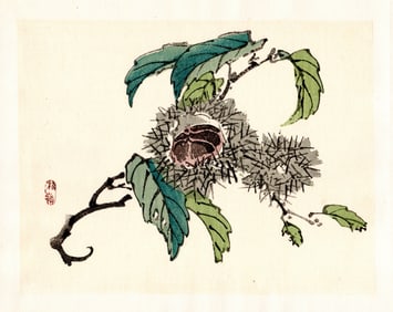 Kono Bairei : Chestnut Branch Woodblock