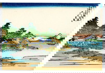Katsushika Hokusai : Enoshima Woodblock