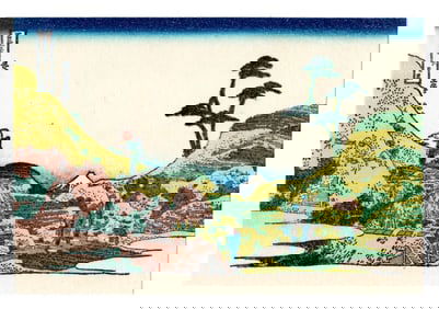 Katsushika Hokusai : Shimo Meguro Woodblock