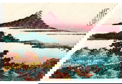 Katsushika Hokusai : Dawn in Yamanashi Woodblock