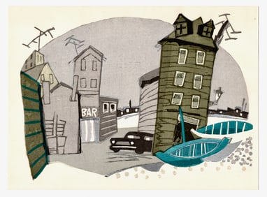 Sekino Junichiro : U.S.A. Woodblock