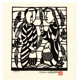 Sadao Watanabe : Ruth and Naomi Offset Lithograph