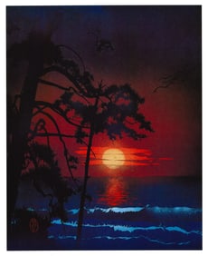 Masayuki Miyata : Sunset Over Pine Coast Offset Lithograph