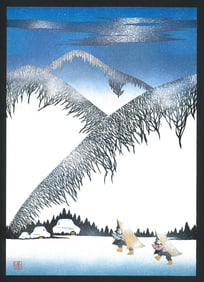 Masayuki Miyata : Winter Icicle Valley Offset Lithograph
