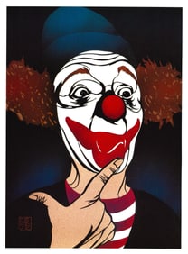 Masayuki Miyata : Clown in Reflection Offset Lithograph