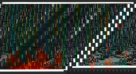 Clifton Karhu : Kokedera Offset Lithograph: Artist: Clifton Karhu (1927–2007) Title: "Kokedera" Size:(11x6in) Date: 1975. Medium: An Offset Lithographic high-quality reproduction of Clifton Karhu’s original woodblock design. Paper Type: Glo