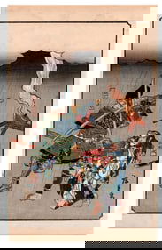 Ando Hiroshige : Tale of the Soga Brothers Woodblock