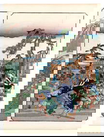 Ando Hiroshige : Tale of the Soga Brothers Woodblock