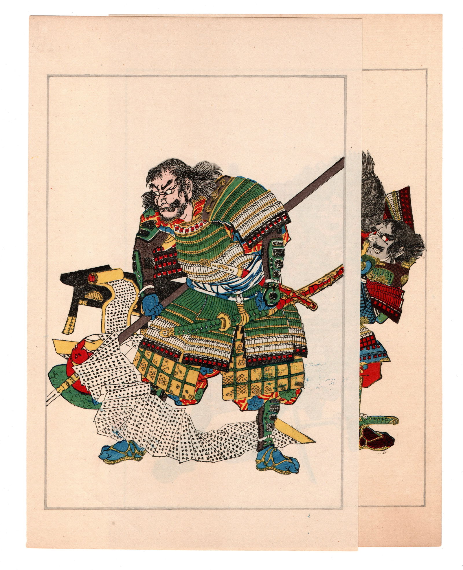 Utagawa Kuniyoshi : Fifty Heros of Japan Woodblock: Utagawa Kuniyoshi (1798-1861) Title: "Fifty Heros of Japan" Date: 1917 Taisho period. Medium: Woodblock reprint. Size: Each sheet (9.1/2x6in). Paper Type: Traditional Japanese Handmade Washi. Format.