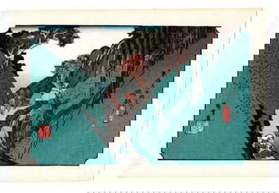 Ando Hiroshige : Okabe Woodblock